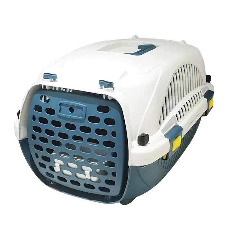 Boite de transport aérée et respirante en plastique avec poignée pour chat Pour toi Mon chat