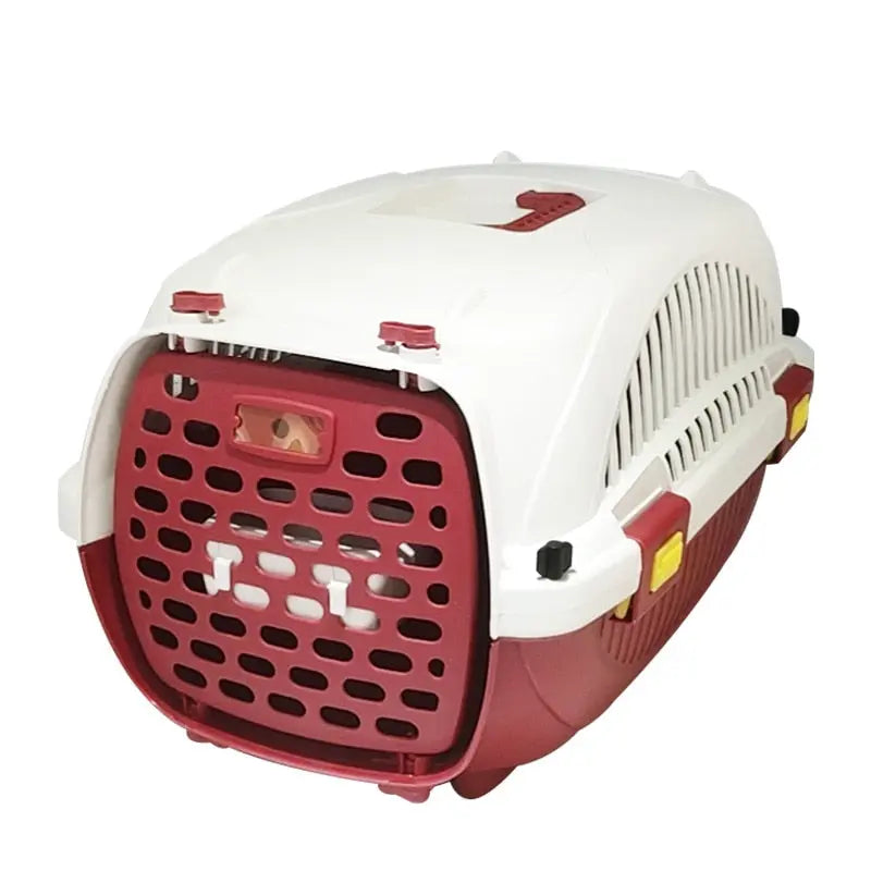 Boite de transport aérée et respirante en plastique avec poignée pour chat Pour toi Mon chat