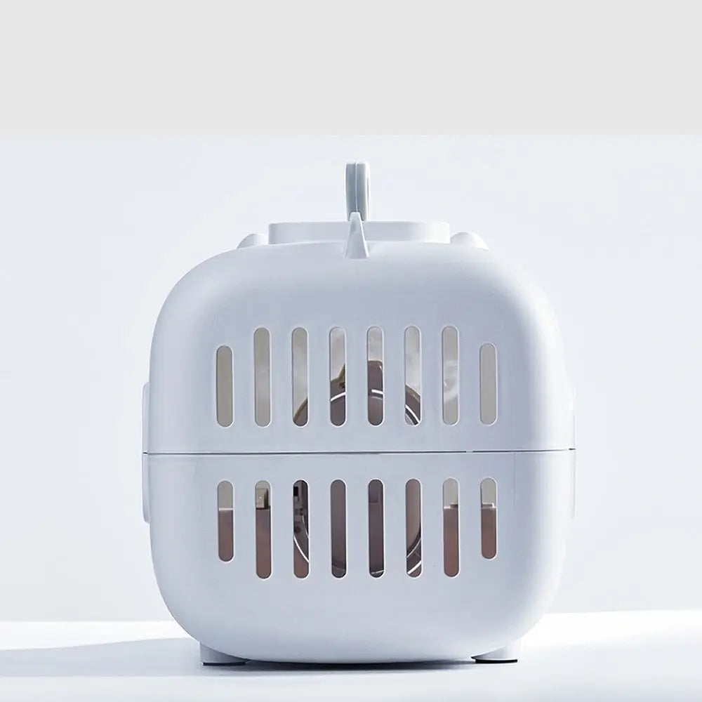 Boîte de transport en plastique vitrée avec poignée et bandoulière pour chat Pour toi Mon chat