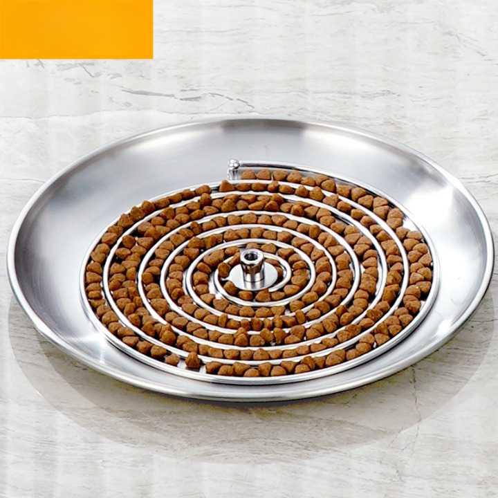 Bol à alimentation lente pour chat en acier inoxydable Pour toi Mon chat