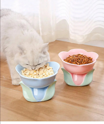 Bol à fleurs en céramique pour chats Pour toi Mon chat