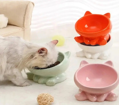 Bol en céramique à pieds hauts pour chat Pour toi Mon chat