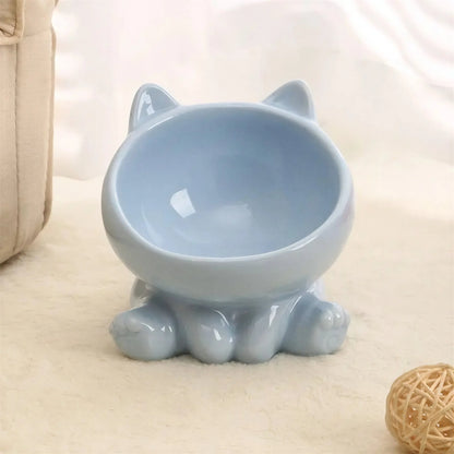 Bol en céramique à pieds hauts pour chat Pour toi Mon chat