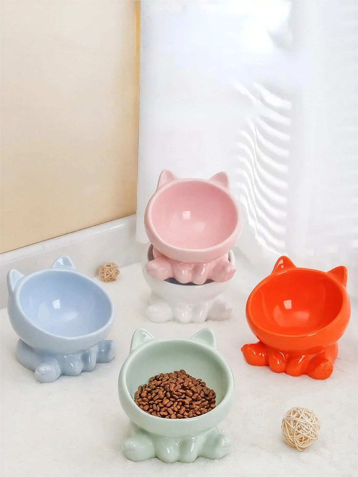 Bol en céramique à pieds hauts pour chat Pour toi Mon chat