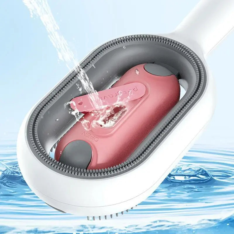 Brosse à poils en plastique avec petit réservoir d'eau et lingettes pour chat Pour toi Mon chat