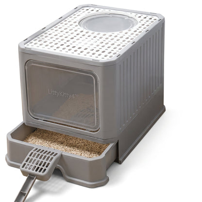 Bac à Litière Élégant et Hygiénique pour chat – LittyKitty4™ Pour toi Mon chat
