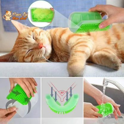 Brosse d’angle, auto-massage pour chats Pour toi Mon chat