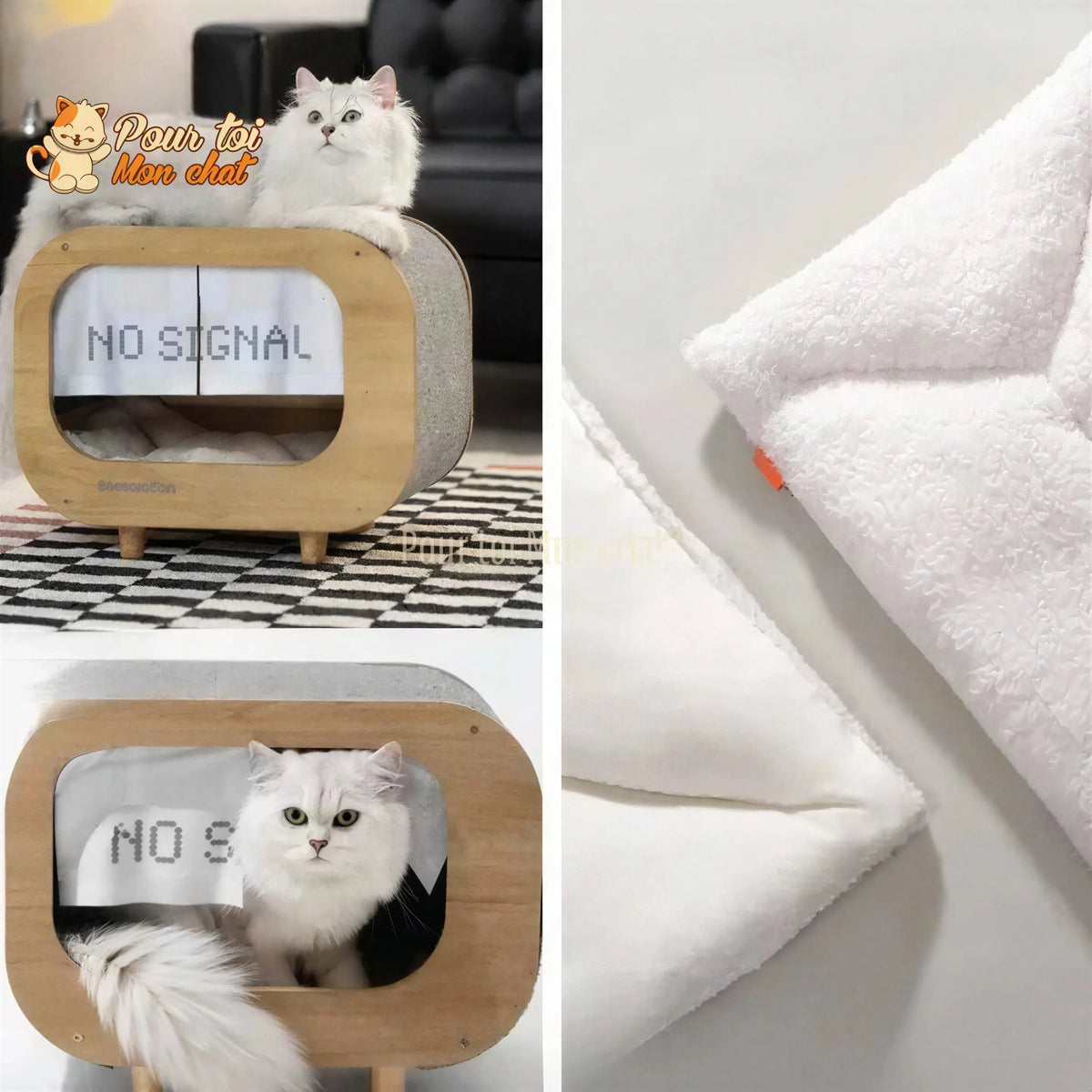 CABANE, LIT, MAISON - POUR CHAT MODERNE EN BOIS - TheRadioChat™ Pour toi Mon chat