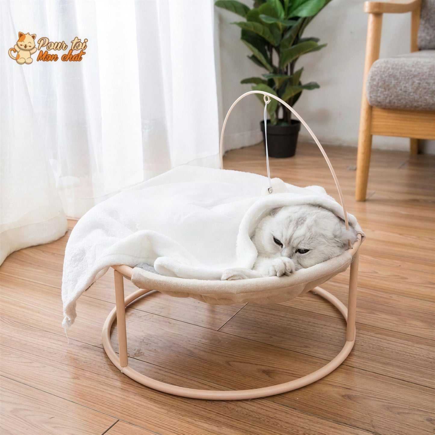 Panier Suspendu avec un Jouet - Hamac4cat™ Pour toi Mon chat