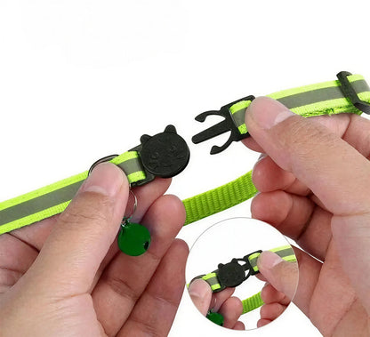 Collier Anti Fugue avec une Petite Cloche et une Poche pour Localisateur Pour toi Mon chat