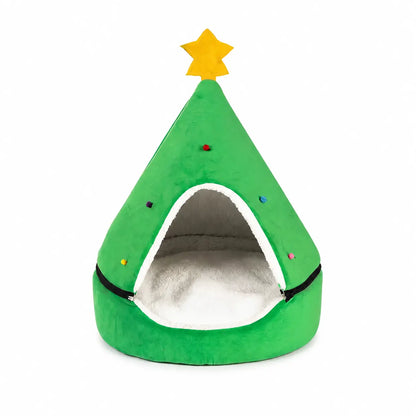 Cabane Pour Chat Sapin De Noel Vert Avec Étoile Jaune Pour toi Mon chat