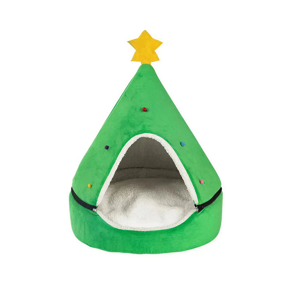 Cabane Pour Chat Sapin De Noel Vert Avec Étoile Jaune Pour toi Mon chat