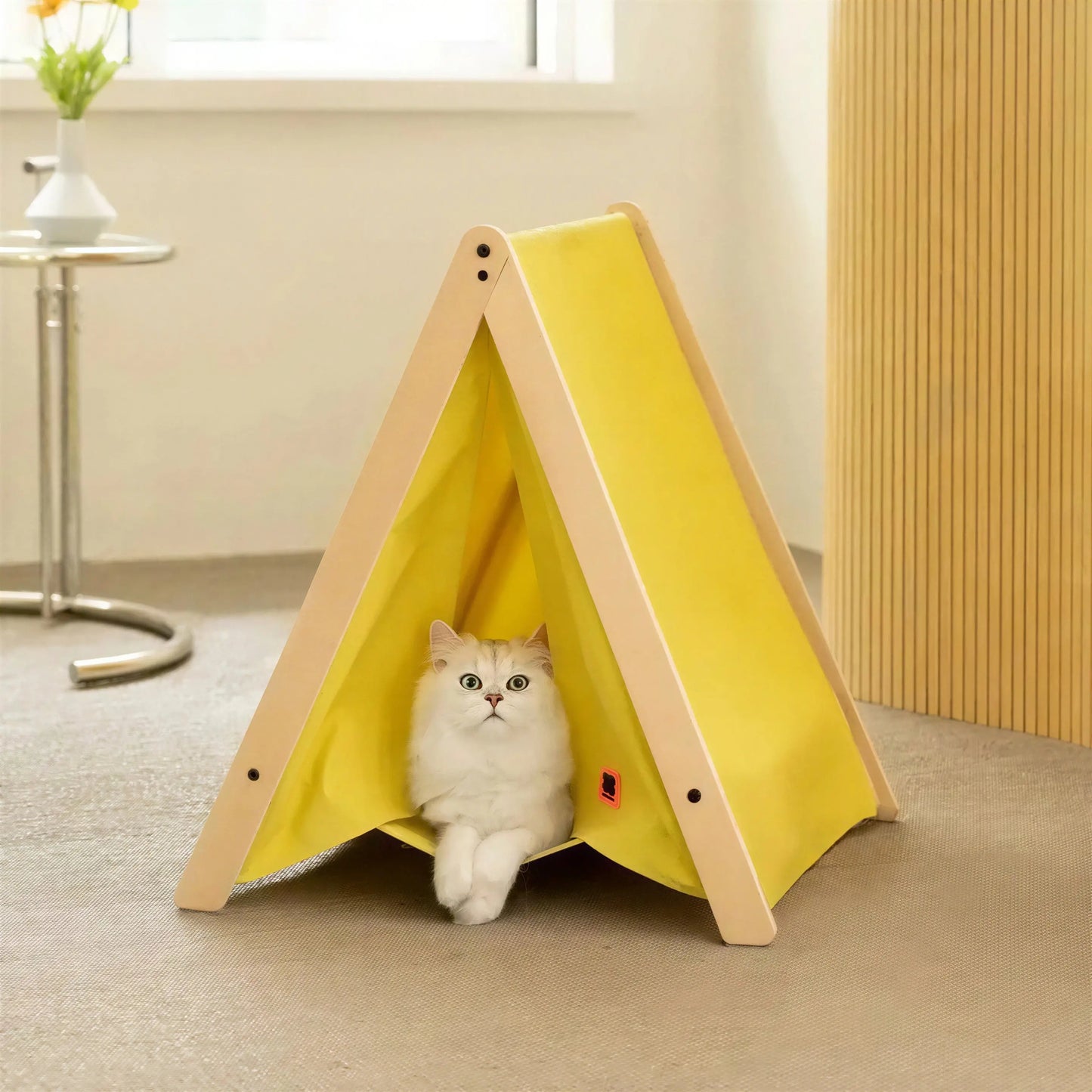 Cabane pour Chat Style Tipi avec Hamac Pour toi Mon chat