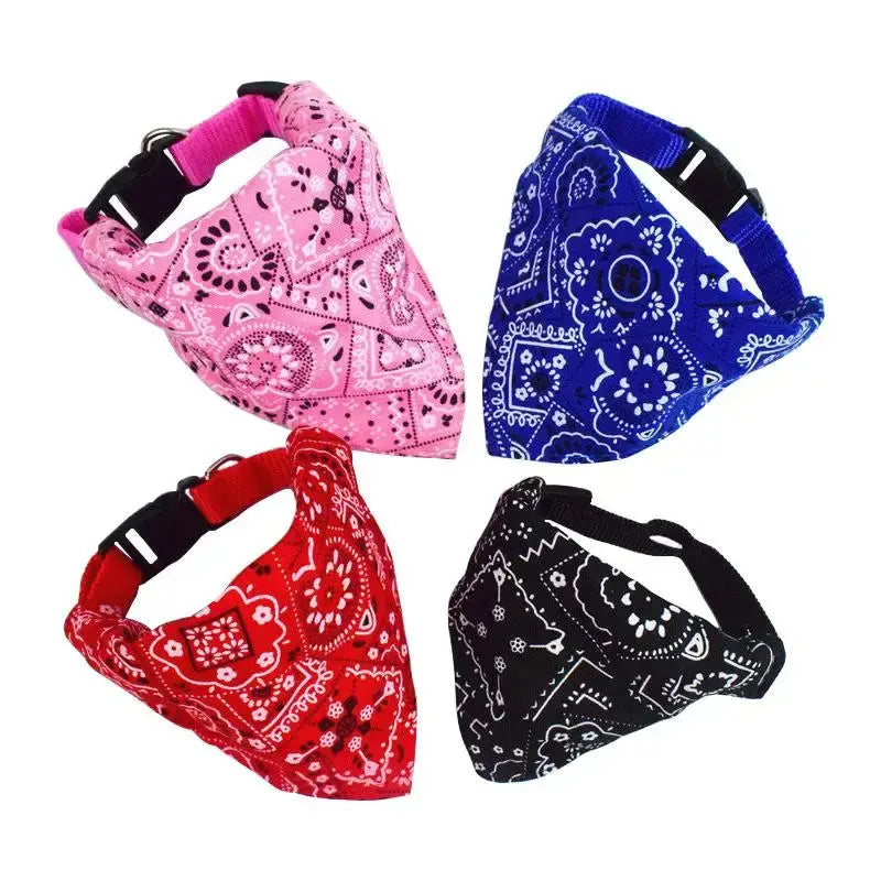"Cat Collar Lovely Adjustable Dog Cat Necktie Pet Triangular Saliva Tie Scarf Dog Bandana Collar Pour toi Mon chat