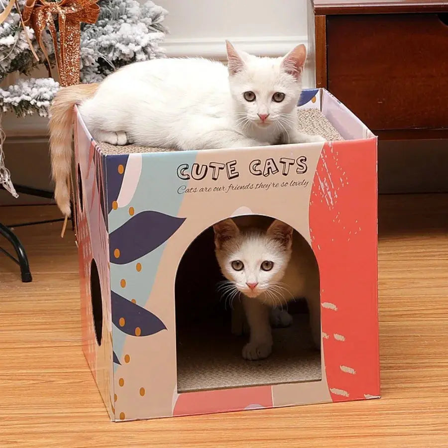 Cat Scratching Pad Double Layer Pet Cat House for Indoor Cat Condo Hard Corrugated Paper Cat Scratch Board Grinding Claw Toys Pour toi Mon chat