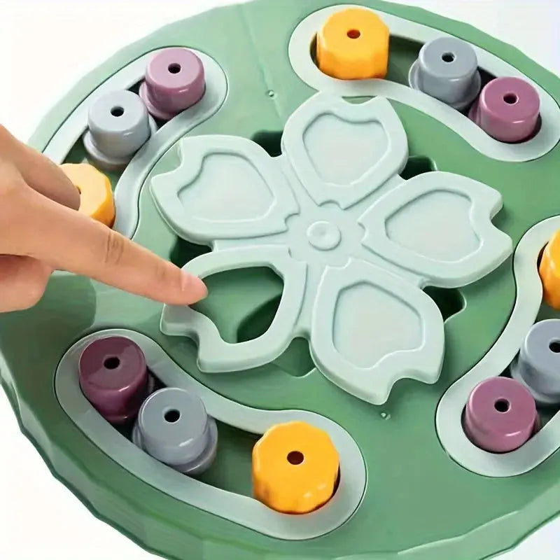 Cat and Dog Feeding Toys, Brain Boosting Puzzle Bowl with Snack Dispenser - Durable Plastic, Battery Free. Pour toi Mon chat