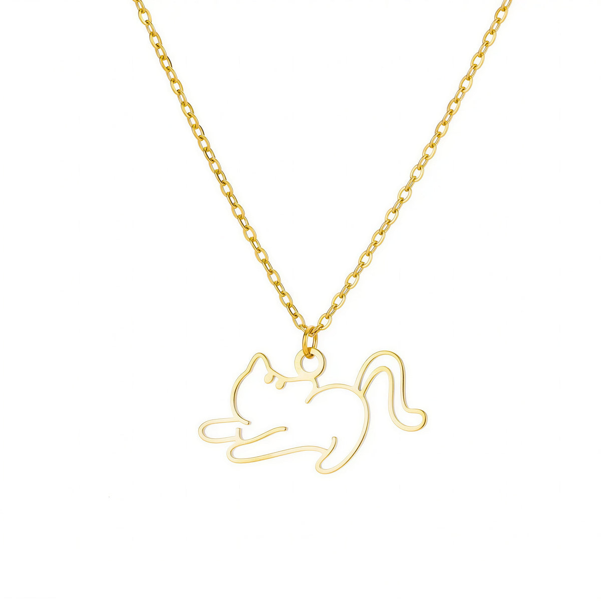 Collier pendentif chat creux pour femme Pour toi Mon chat