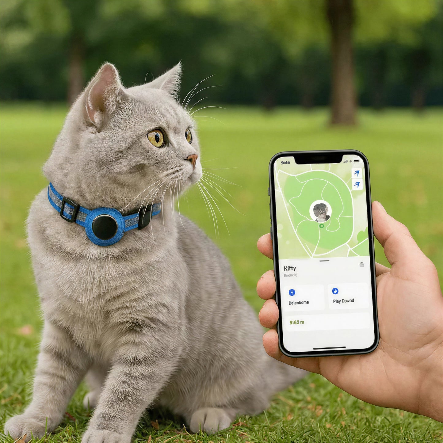 Collier GPS Chat - Support Airtag, Collier de Suivi Anti Perte Pour toi Mon chat