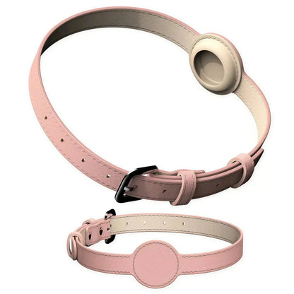 Collier Chat Anti Étranglement avec Emplacement pour Airtag en Silicone et Simili cuir Pour toi Mon chat