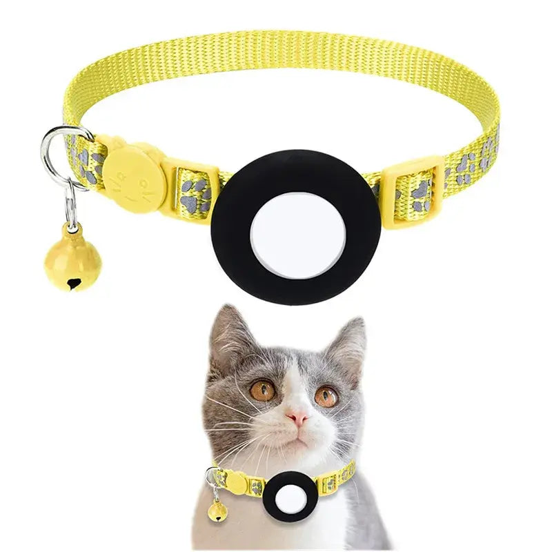 Collier Chat Anti Étranglement à Dégagement Rapide avec Emplacement pour Traqueur Pour toi Mon chat