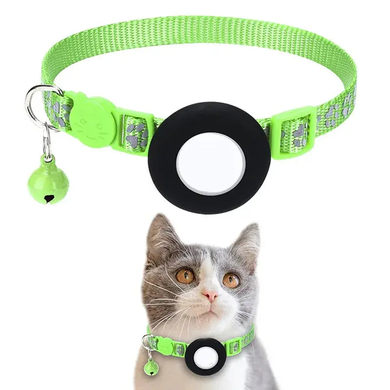 Collier Chat Anti Étranglement à Dégagement Rapide avec Emplacement pour Traqueur Pour toi Mon chat
