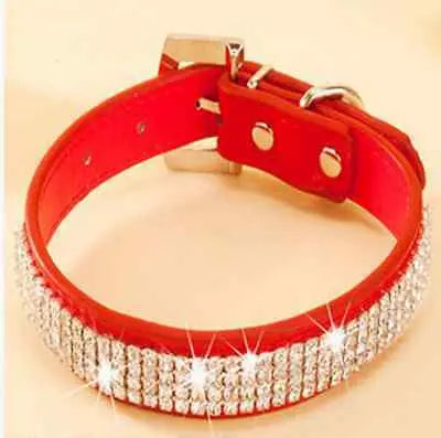Collier de laisse en strass et faux cuir pour chat Pour toi Mon chat
