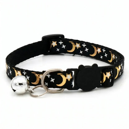 Collier pour Chat Lune Etoile avec Clochette Pour toi Mon chat