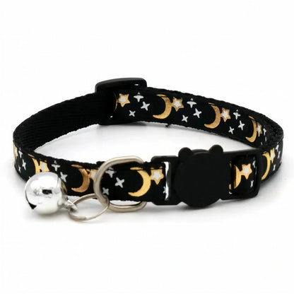 Collier pour Chat Lune Etoile avec Clochette Pour toi Mon chat