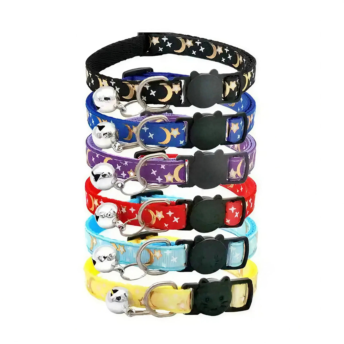 Collier pour Chat Lune Etoile avec Clochette Pour toi Mon chat