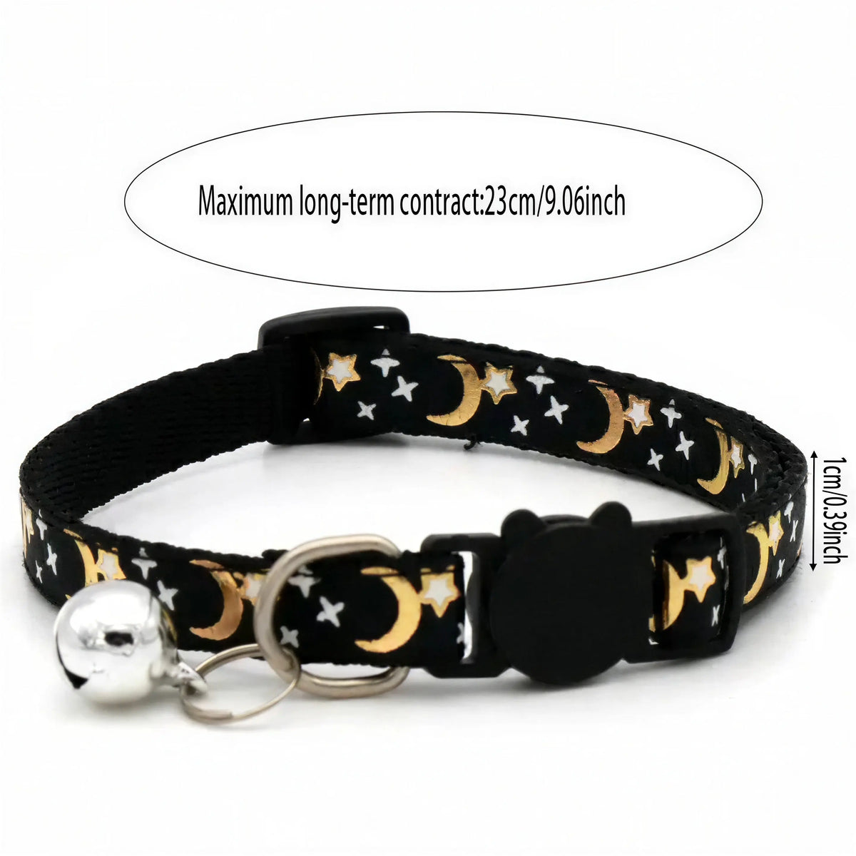 Collier pour Chat Lune Etoile avec Clochette Pour toi Mon chat
