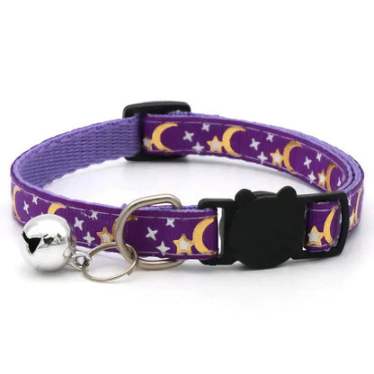Collier pour Chat Lune Etoile avec Clochette Pour toi Mon chat