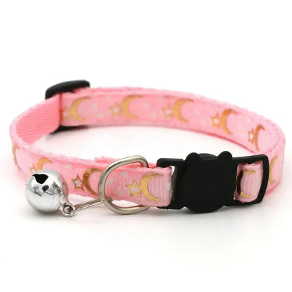 Collier pour Chat Lune Etoile avec Clochette Pour toi Mon chat