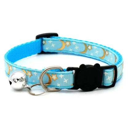 Collier pour Chat Lune Etoile avec Clochette Pour toi Mon chat