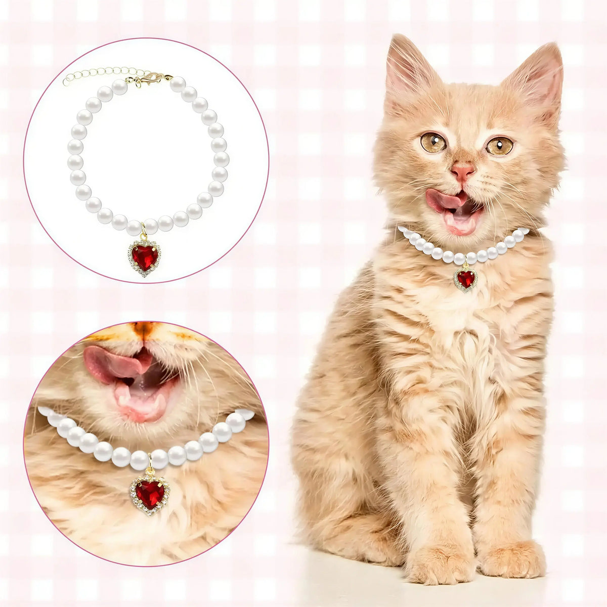 Collier pour Chat en Perles Pour toi Mon chat