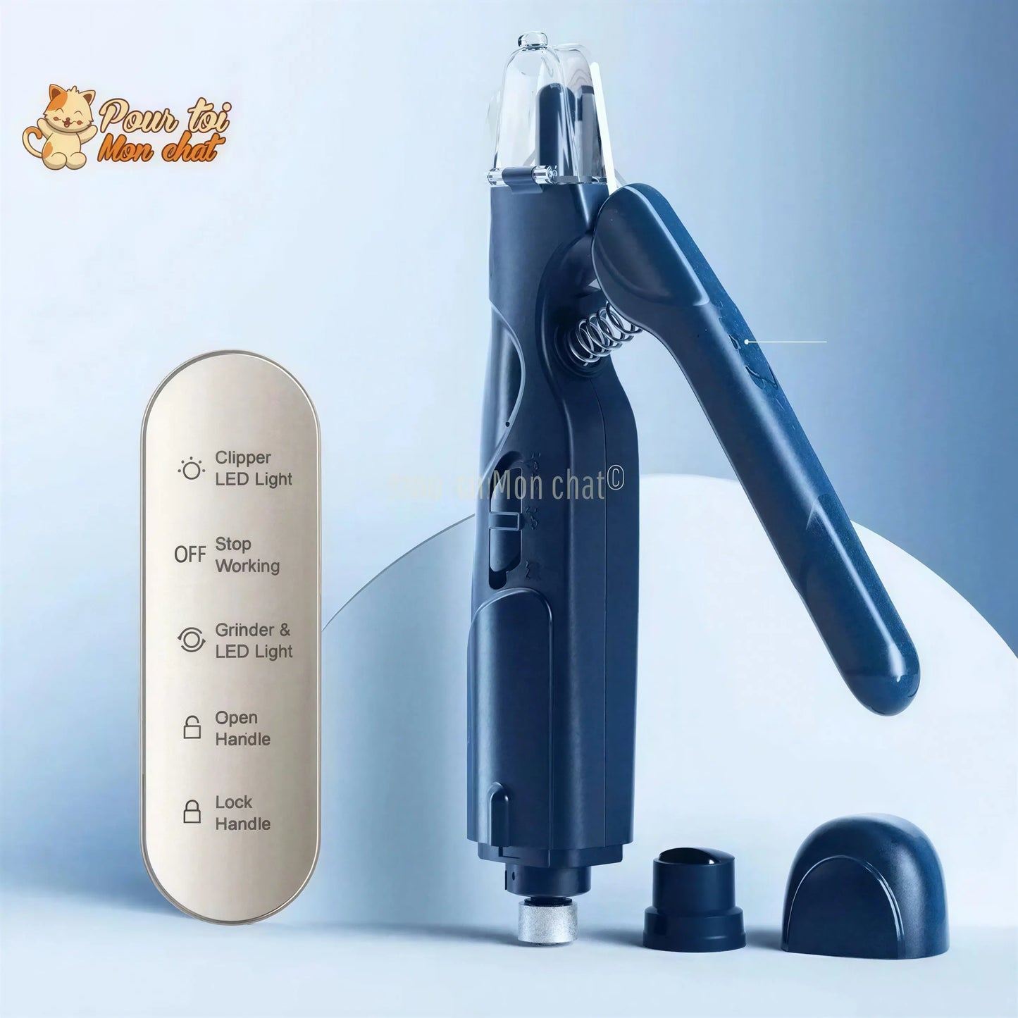 Coupe-griffes - coupe-ongles, ciseaux et broyeur, accessoire pour chat - Coup'Griff4Cat'™ Pour toi Mon chat