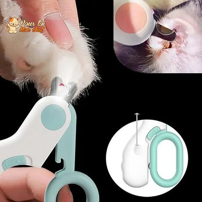 Coupe ongles sécurisé à LED - chat - chien - lapin - GriffouNet’™ Pour toi Mon chat