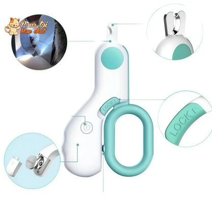 Coupe ongles sécurisé à LED - chat - chien - lapin - GriffouNet’™ Pour toi Mon chat
