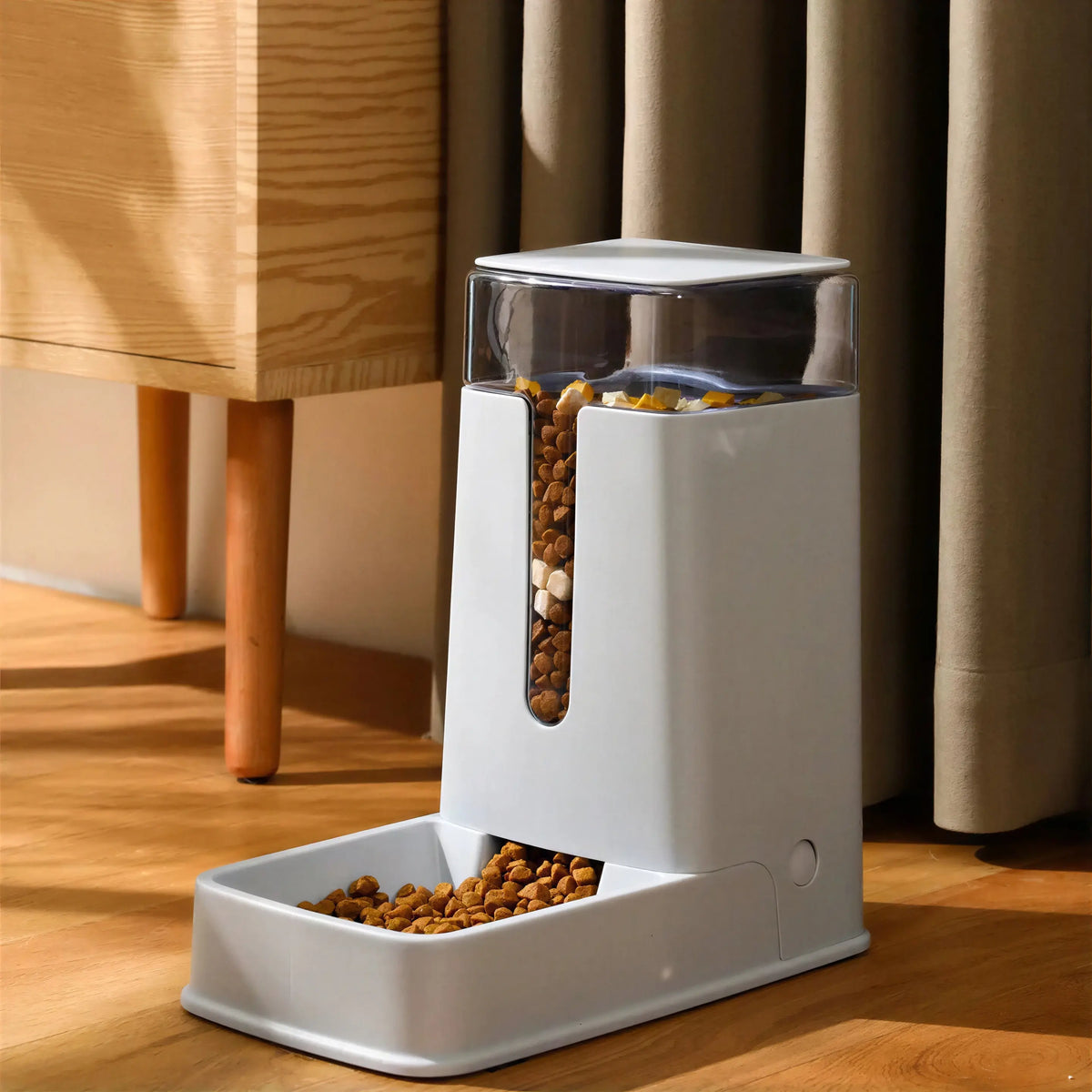 Distributeur Croquettes Chat Compact et Antidérapant en Plastique Pour toi Mon chat