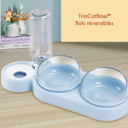 Distributeur de Croquettes et Eau pour Chat - TrioCatBowl™ Pour toi Mon chat