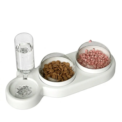 Distributeur de Croquettes et Eau pour Chat - TrioCatBowl™ Pour toi Mon chat