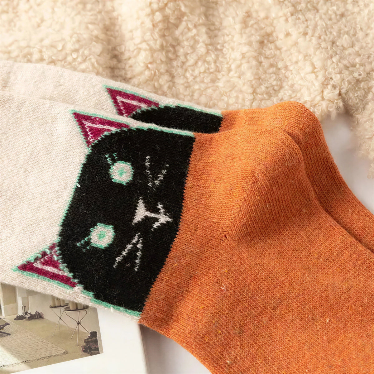 Cadeau Fan De Chat Lot De 5 Paires De Chaussettes Motif Chat Pour toi Mon chat