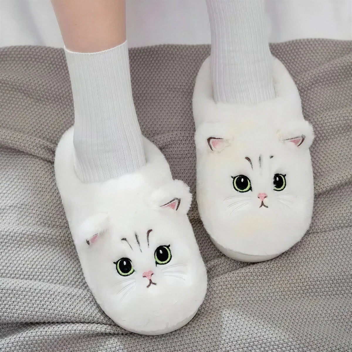 Cadeau Fan De Chat Chausson Blanc Pour toi Mon chat