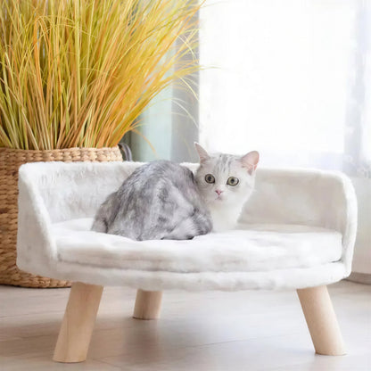 Lit chaud et lavable en laine d'agneau pour chat Pour toi Mon chat