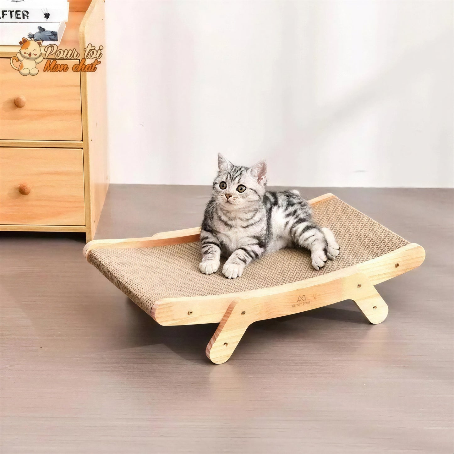 La planche à gratter 3 en 1 Griffoir, Lit, Jouet - pour Chat - Grat’Minou™ Pour toi Mon chat