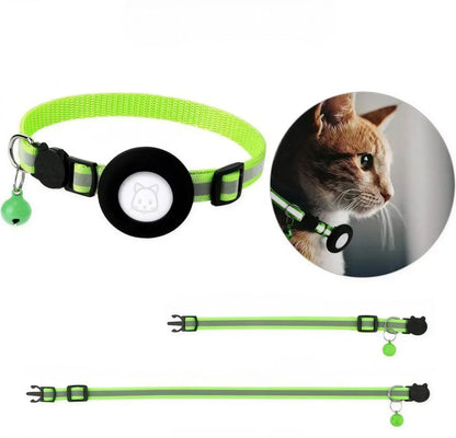 Collier Anti Fugue avec une Petite Cloche et une Poche pour Localisateur Pour toi Mon chat