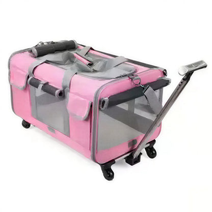 Poussette Chat Style Valise Respirante et Pliable Pour toi Mon chat