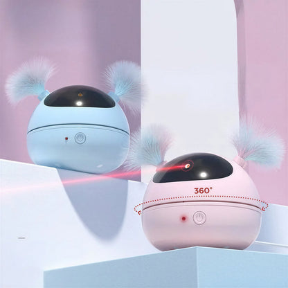 Jouet rotatif électrique lumineux à laser avec plumes pour chat Pour toi Mon chat