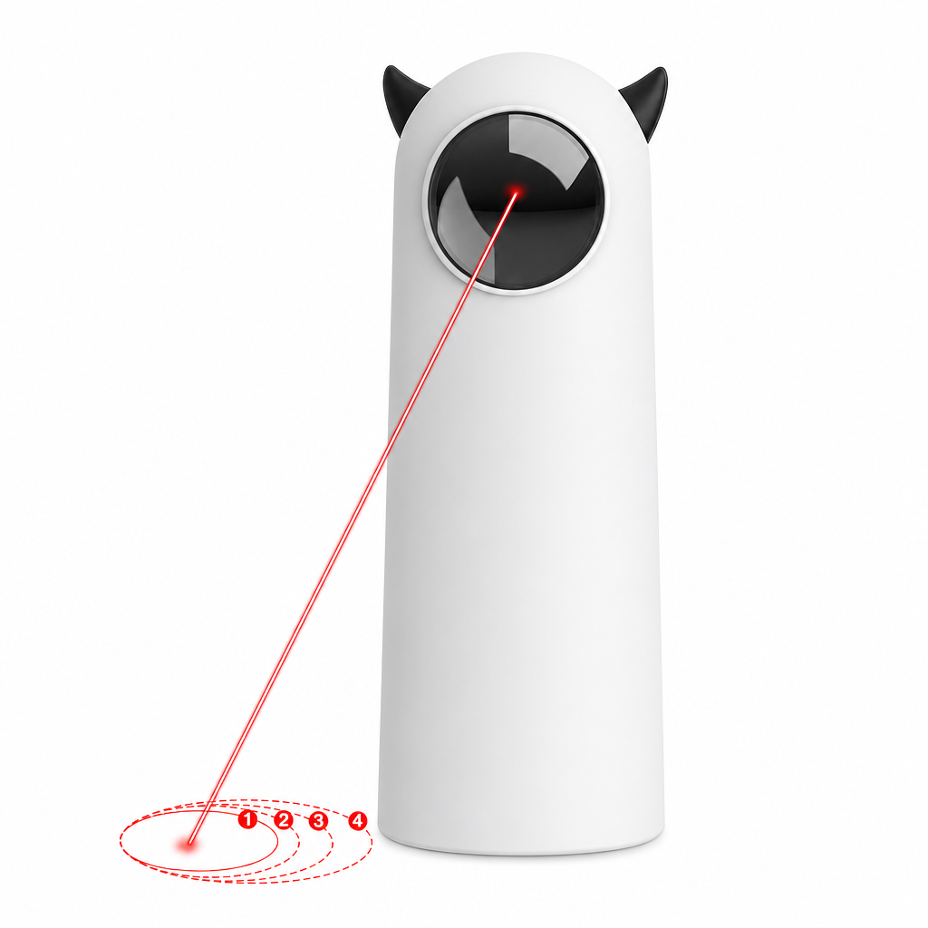 Jouet rotatif laser à LED infrarouge à trois modes pour chat - vue 1