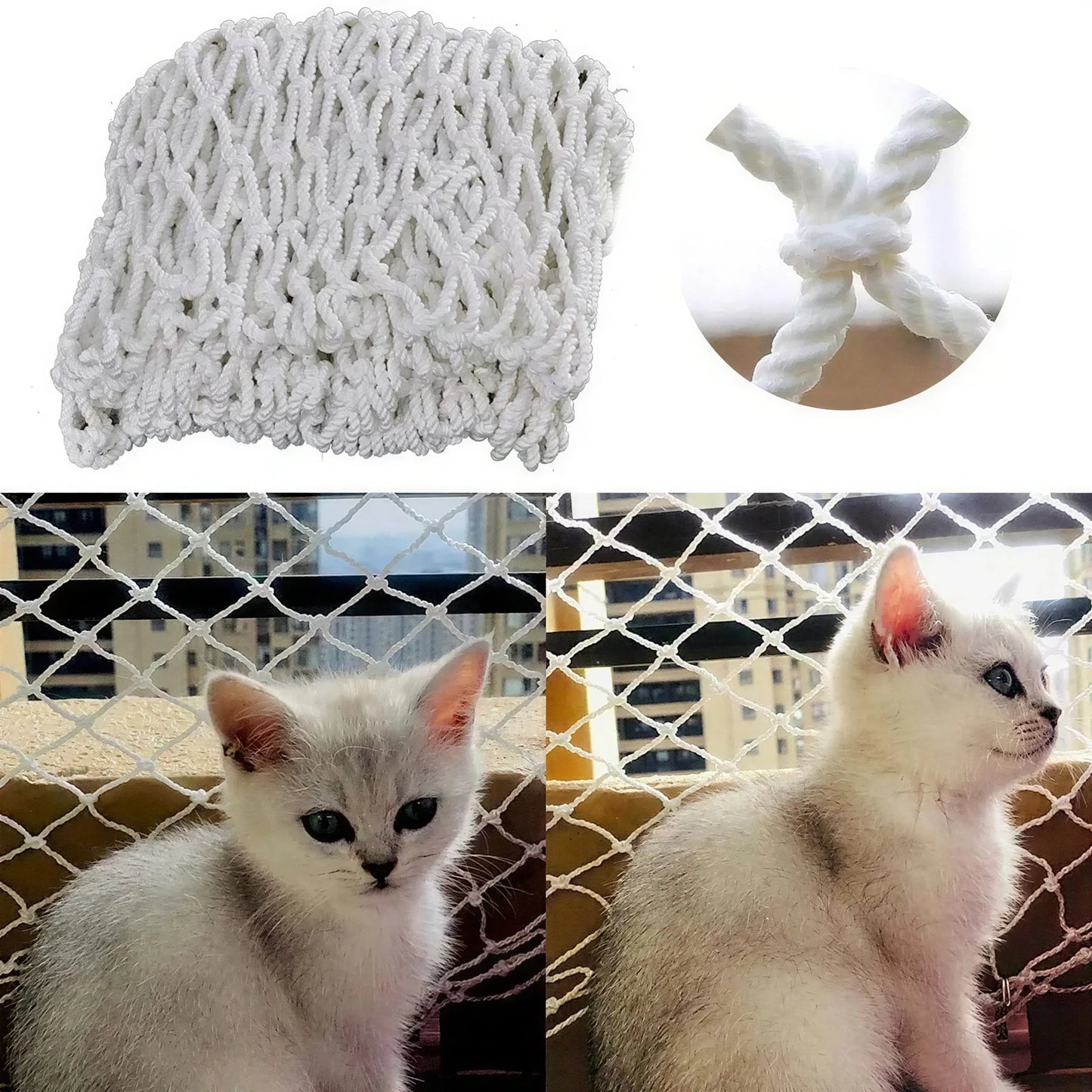 Filet de Protection Chat Robuste en Forme de Losange Pour toi Mon chat