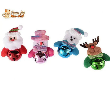 Noël Jouets en Peluche, décors de Noël, Père Noël, Bonhomme de neige, Renne, Nounours, clochette, grelot, poupées - Pour Chat - GrelotNoëlChat™ Pour toi Mon chat